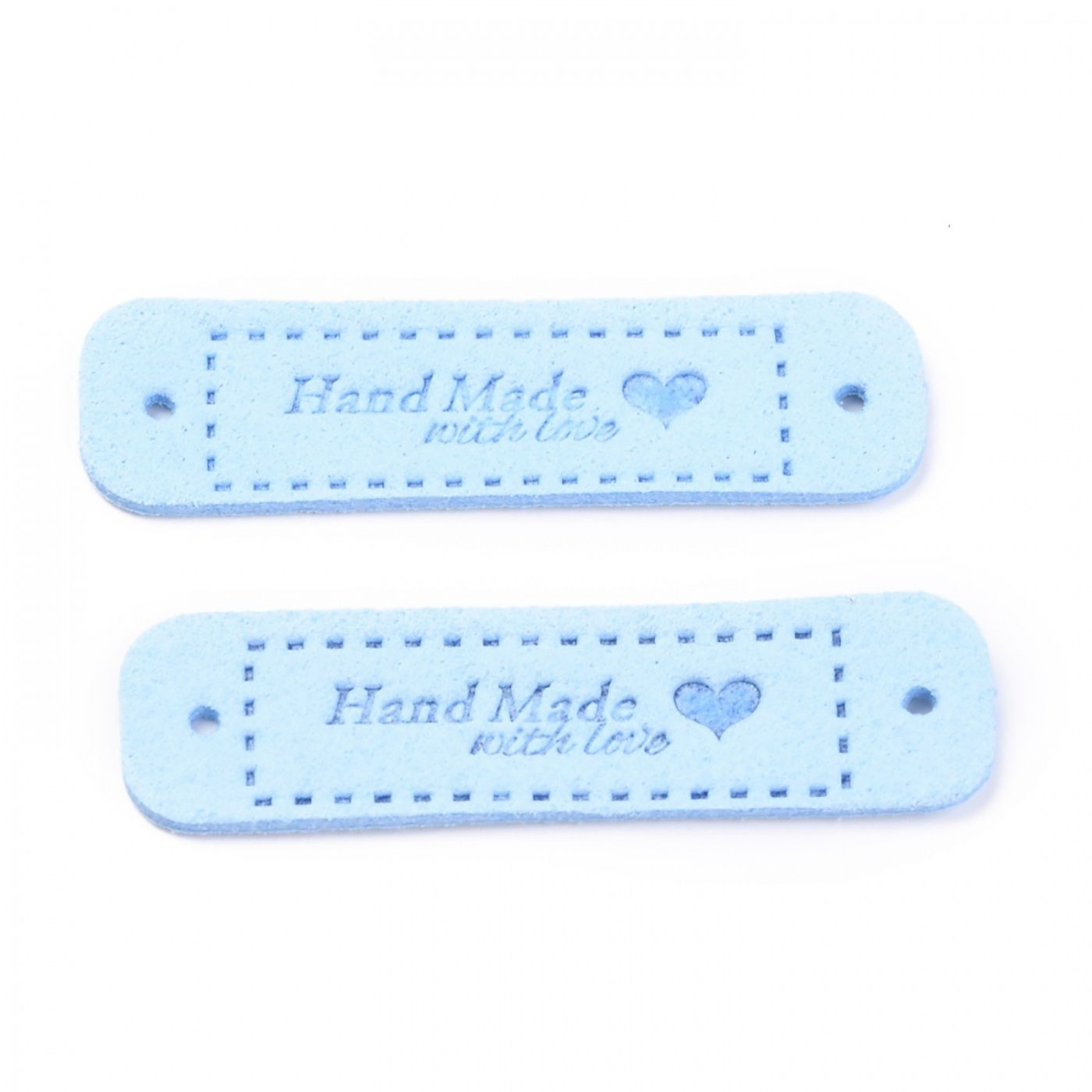 Štítek Hand made modrá kůže 053